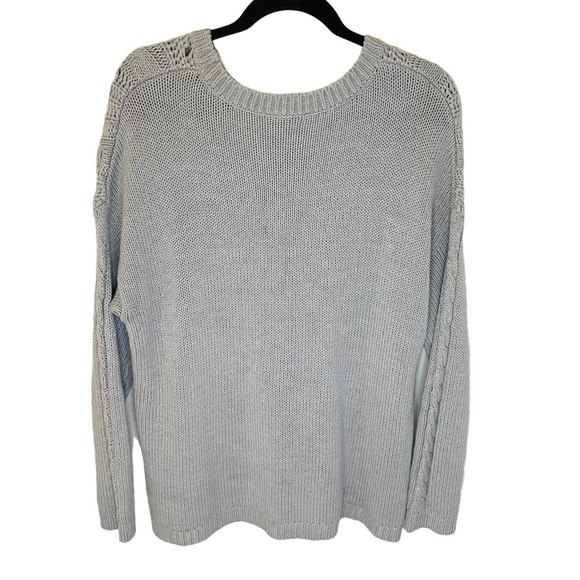 LILY Morgan Light Grey Minimalism Pearl Detail Grandma Core Sweater SZ XL - Picture 5 of 11
